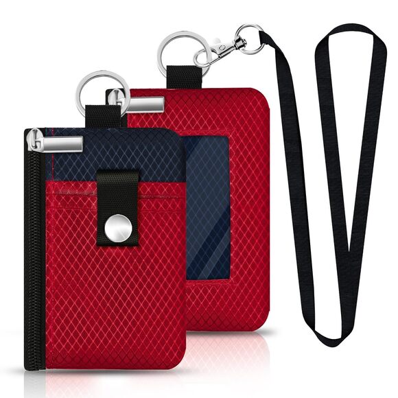 6177 Minimalist Rfid Blocking Small Wallet With Id Window,waterresistant Zip